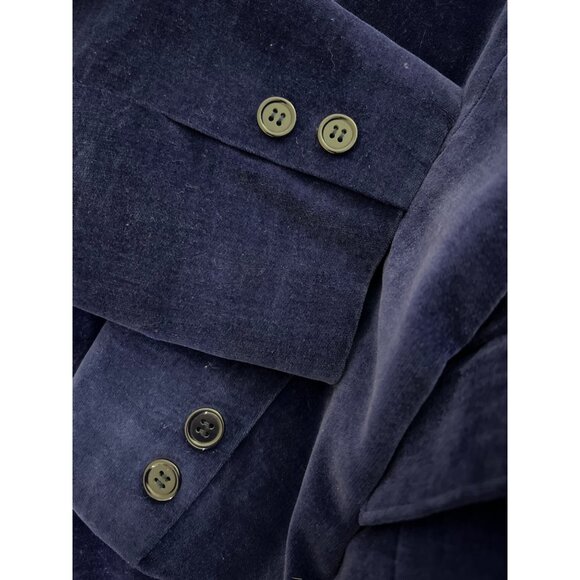 RLM Authentic Vintage Electric Indigo Blue Women Velvet Jacket 14 Made in Japan - Picture 6 of 7